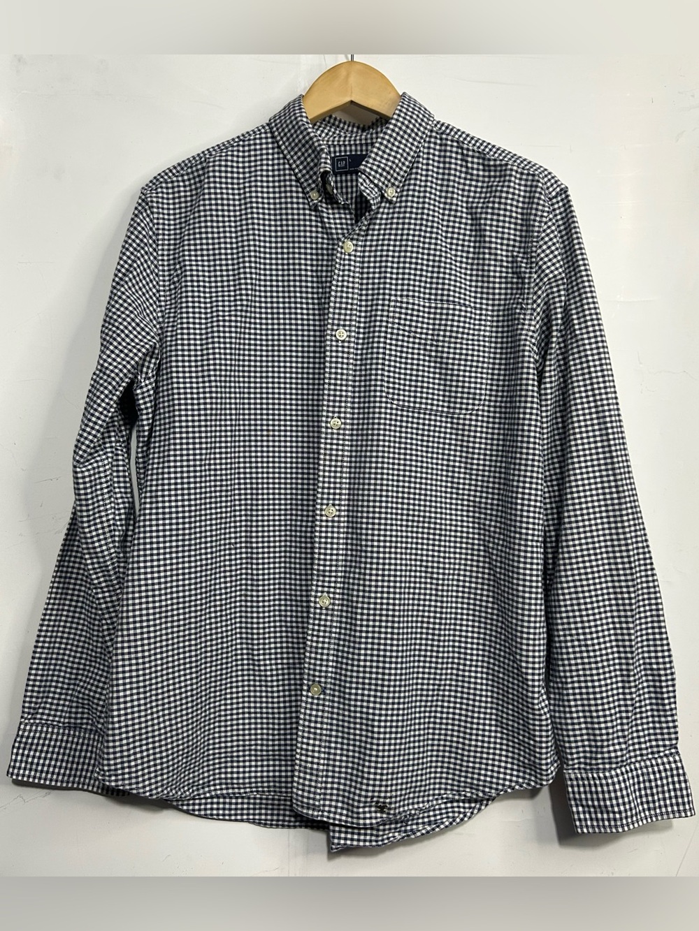 5 for $25🔥Gap Blue Plaid Long Sleeve Button Front‎ Shirt Large